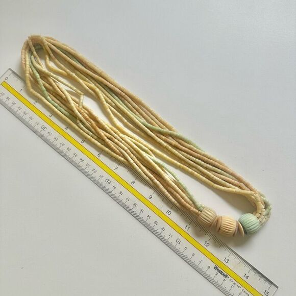 coconut shell multi strand necklace - Picture 7 of 7